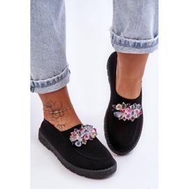 PM1 Dámské nazouvací tenisky s kamínky černé jednoduché černá 2 PM1 Dámské nazouvací tenisky s kamínky černé jednoduché černá 2