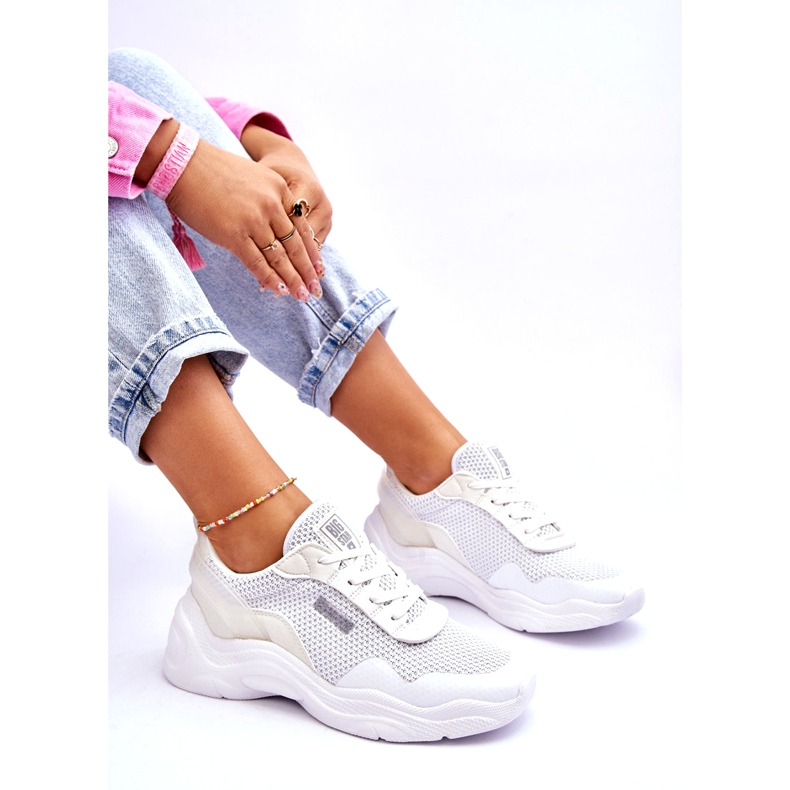 Dámská látková sportovní obuv Memory Foam System Big Star LL274A064 Bílá bílý 8