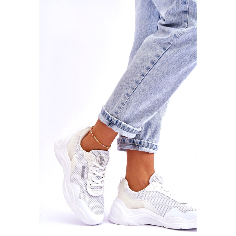 Dámská látková sportovní obuv Memory Foam System Big Star LL274A064 Bílá bílý 2