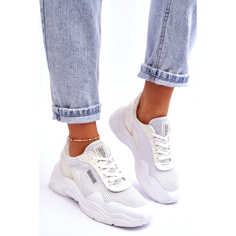 Dámská látková sportovní obuv Memory Foam System Big Star LL274A064 Bílá bílý 5