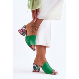 Lewski Shoes Dámské kožené boty Leski na vysokém podpatku 3209/K Zelená 1 Lewski Shoes Dámské kožené boty Leski na vysokém podpatku 3209/K Zelená 1