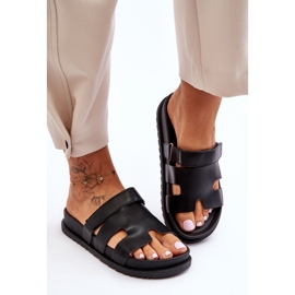 Klasické dámské černé pantofle Molie černá 1 Klasické dámské černé pantofle Molie černá 1