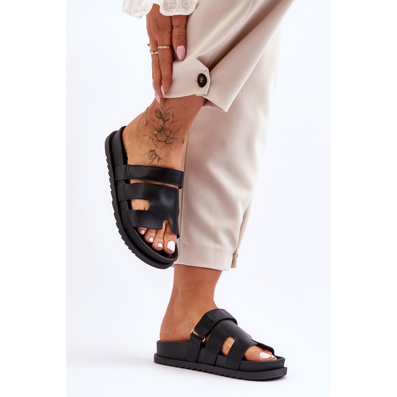 Klasické dámské černé pantofle Molie černá 2