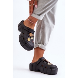 Dámské pěnové skluzavky Crocs s ozdobami Black Marlett černý 1