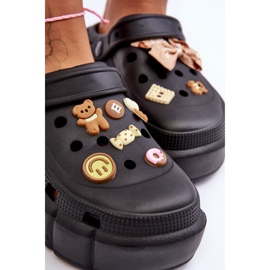 Dámské pěnové skluzavky Crocs s ozdobami Black Marlett černý 2