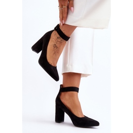 Semišové elegantní lodičky černá Gloria černý 2