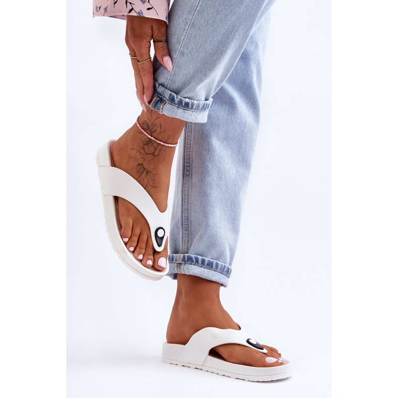 Dámské žabky na platformě White Bellitta bílý 1