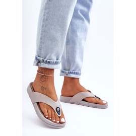 Dámské žabky na platformě Šedá Bellitta 1