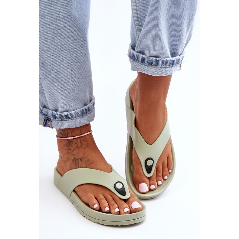 Dámské žabky na platformě Green Bellitta zelená 1