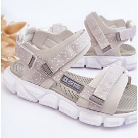 Dětské sandály na suchý zip Big Star LL374201 Grey šedá 3