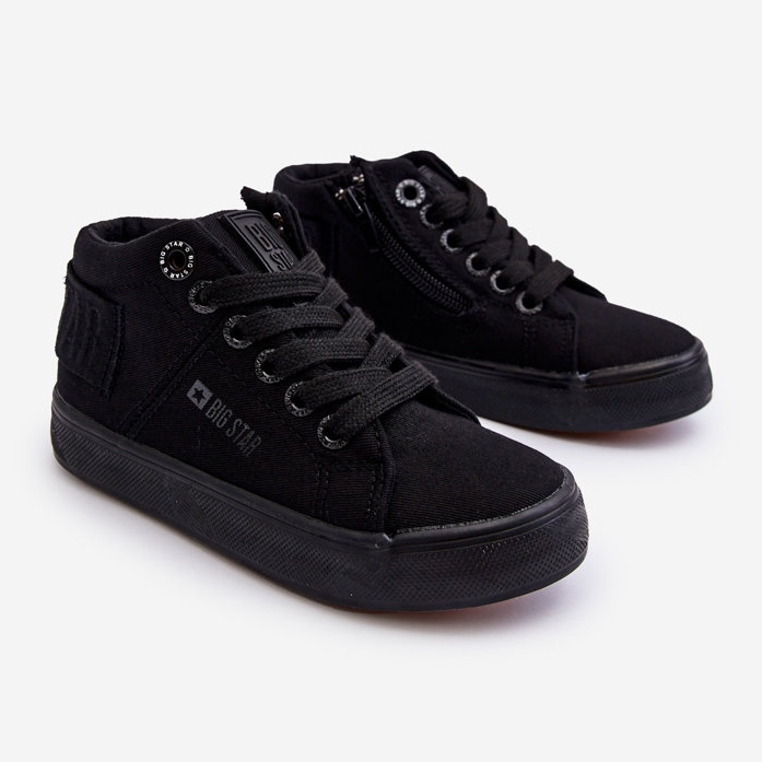 Dětské klasické vysoké tenisky Big Star LL374001 Black černý 1
