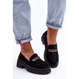 PS1 Dámské semišové slip-on mokasíny Black Pure Love černý 1