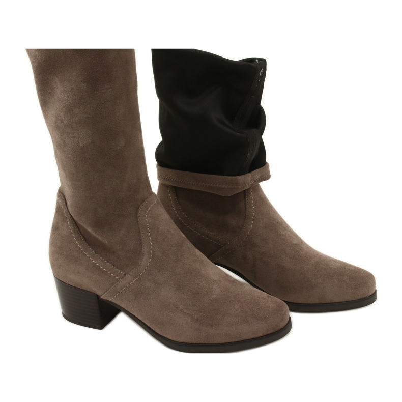 Dámské kavárenské natahovací kozačky Caprice 25506-41 306 hnědý 6