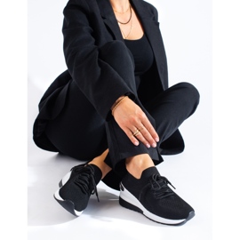 SHELOVET Černé fitness tenisky černá 1