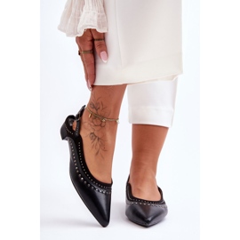 PG1 Kožené Baleríny S Cvoky Černá Laroshe 1