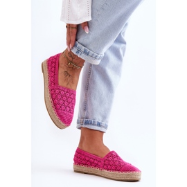 PG1 Dámské prolamované espadrilky Pink One Lover růžový 2