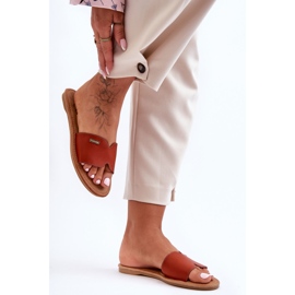 Dámské pohodlné sandály na plochém podpatku Brown Coraline hnědý 2