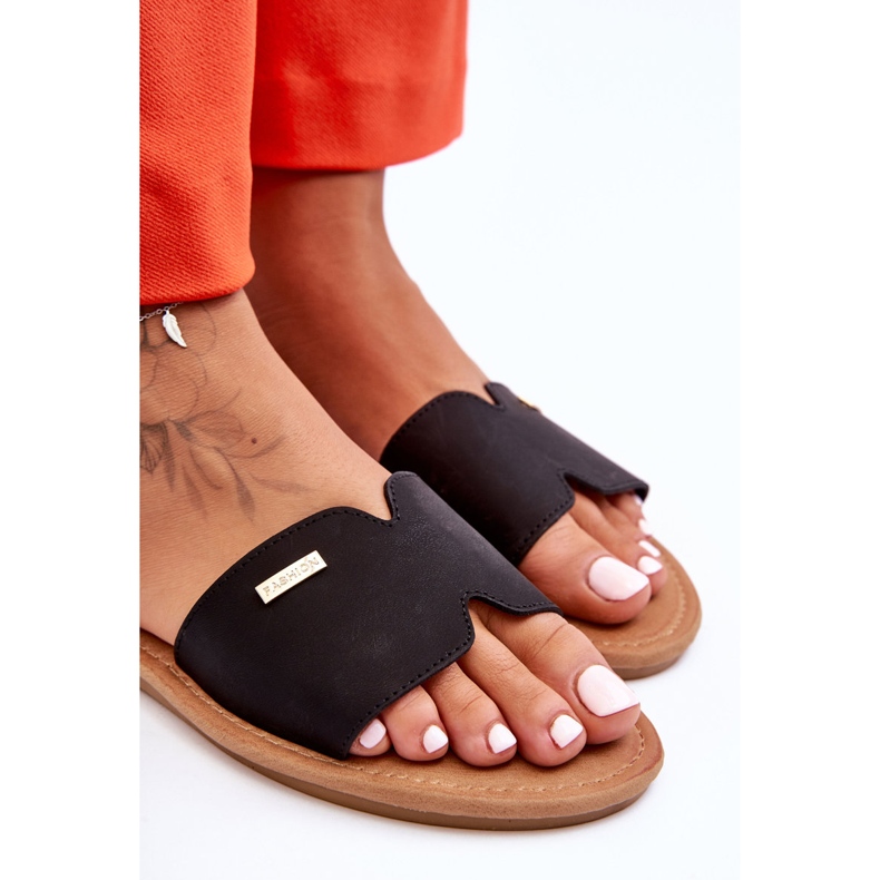 Dámské pohodlné černé koralínové ploché podpatky černá 2