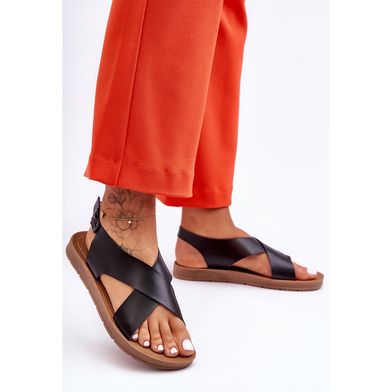 PG1 Lehké klasické dámské sandály Black Lenny černá 1