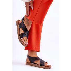 PG1 Lehké klasické dámské sandály Black Lenny černá 2