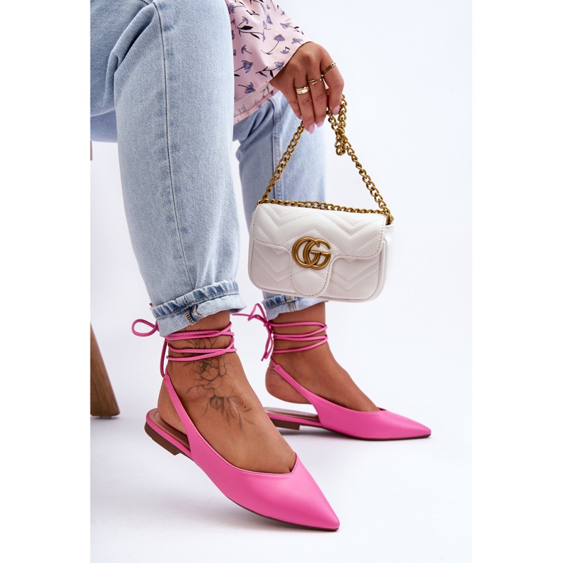 PG1 Dámské vázané baleríny růžové Lilly Ann růžový 2