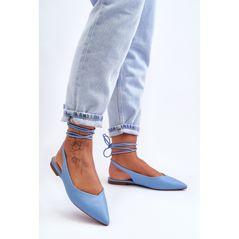 PG1 Dámské baleríny na strappy Blue Lilly Ann modrý 2