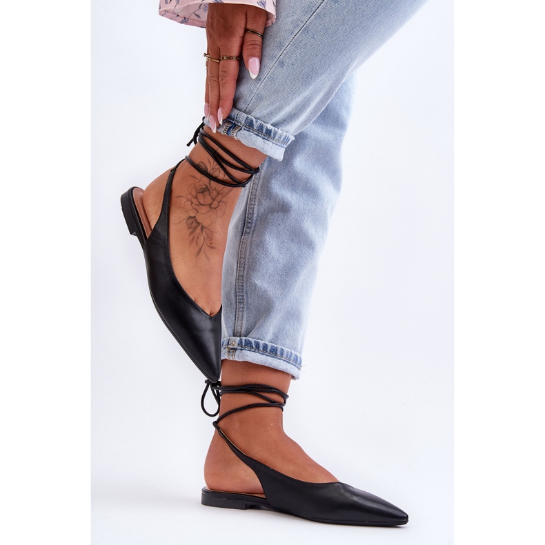 PG1 Dámské šněrovací baleríny Lilly Ann černá 2