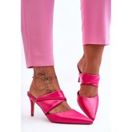 Kožené žabky Fuchsia Aveline růžový 1 Kožené žabky Fuchsia Aveline růžový 1