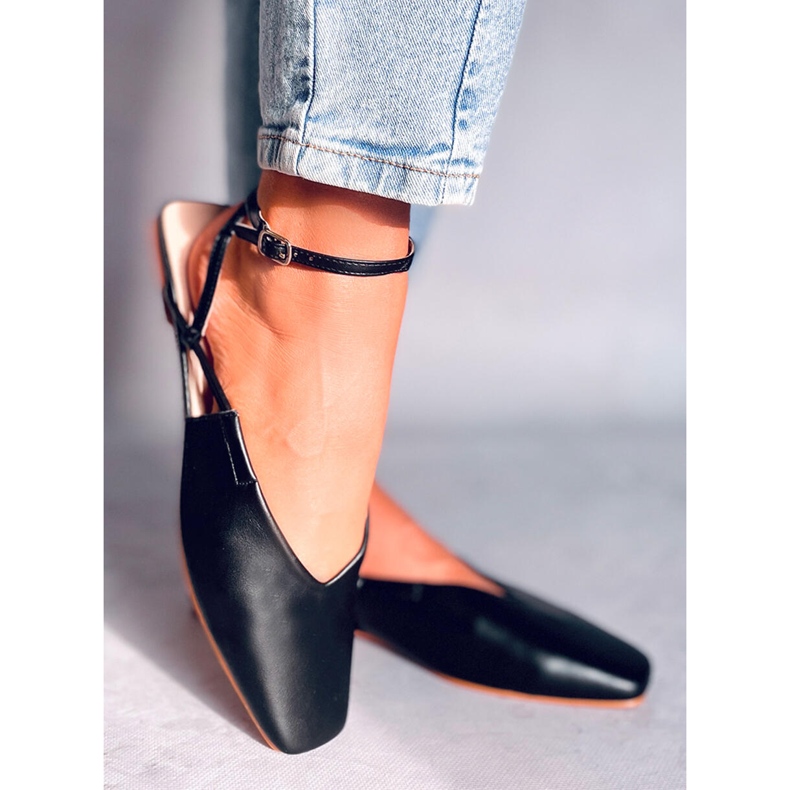 Balerínky s otevřeným podpatkem od Gianna Black černá 1 Balerínky s otevřeným podpatkem od Gianna Black černá 1