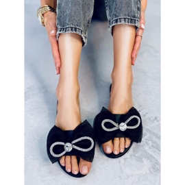 Seastar Pantofle Monique Black s mašlí černý 2