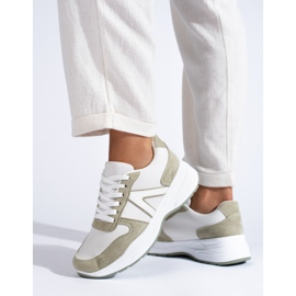 Béžovo bílé dámské sportovní boty značky Shelovet béžový bílý 1