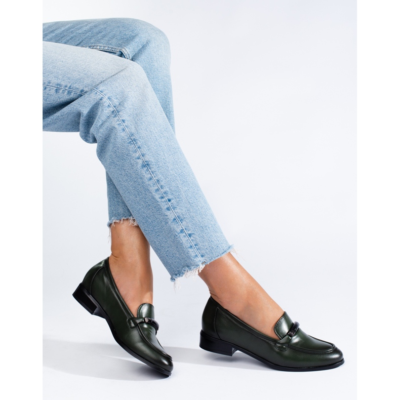 W. Potocki Tmavě zelené elegantní boty značky Potocki zelená 1