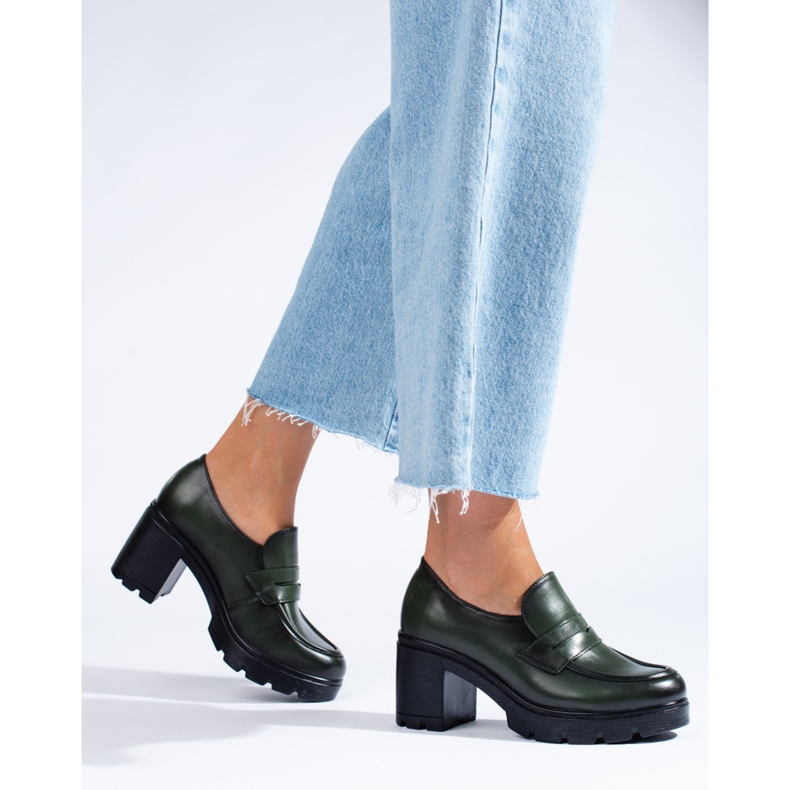 W. Potocki Tmavě zelené brogues od Potocki zelená 1