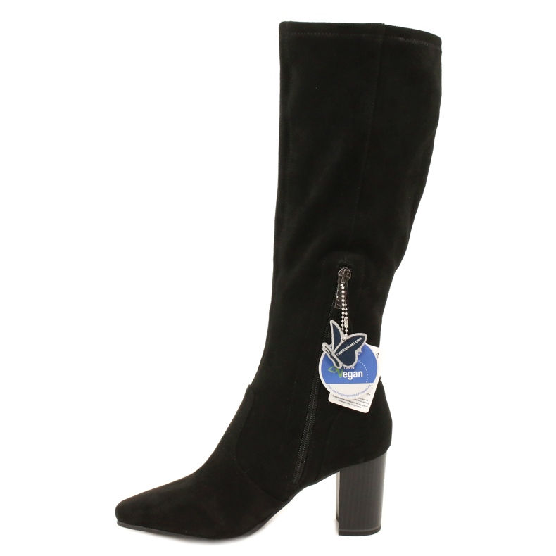 Dámské černé strečové kozačky Caprice 9-25520-41 044 černé kozačky nad kolena černá 1