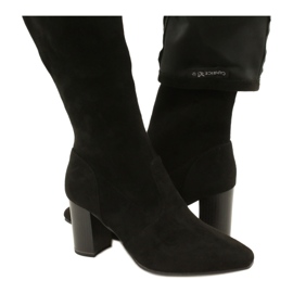 Dámské černé strečové kozačky Caprice 9-25520-41 044 černé kozačky nad kolena černá 5