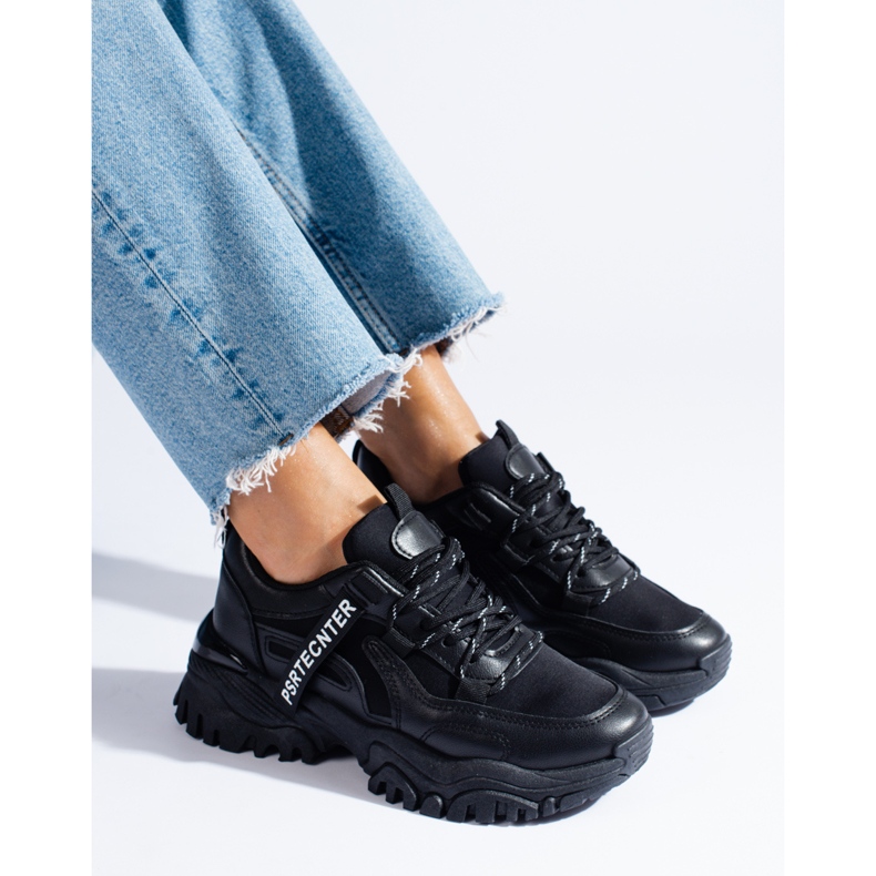 Seastar Dámské černé tenisky Shelovet se silnou podrážkou černá 1