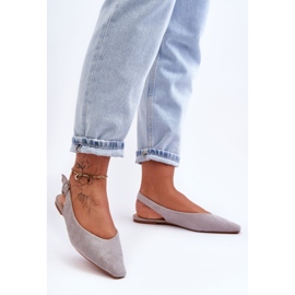 PS1 Dámské šedé semišové baleríny Kenra šedá 1 PS1 Dámské šedé semišové baleríny Kenra šedá 1