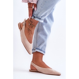 PS1 Dámské béžové semišové baleríny Kenra béžový 2 PS1 Dámské béžové semišové baleríny Kenra béžový 2