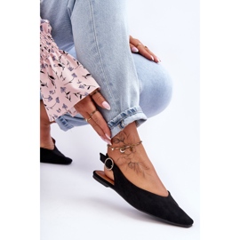 PS1 Dámské černé semišové baleríny Kenra černá 2