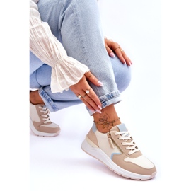 PA1 Dámská sportovní obuv se zipem béžová Larisa béžový 4