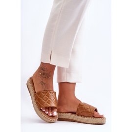 Dámské pantofle Camel Lullaby Platform hnědý 1