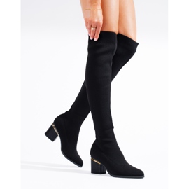 Černý dámský textil Shelovet Thigh Highs 1
