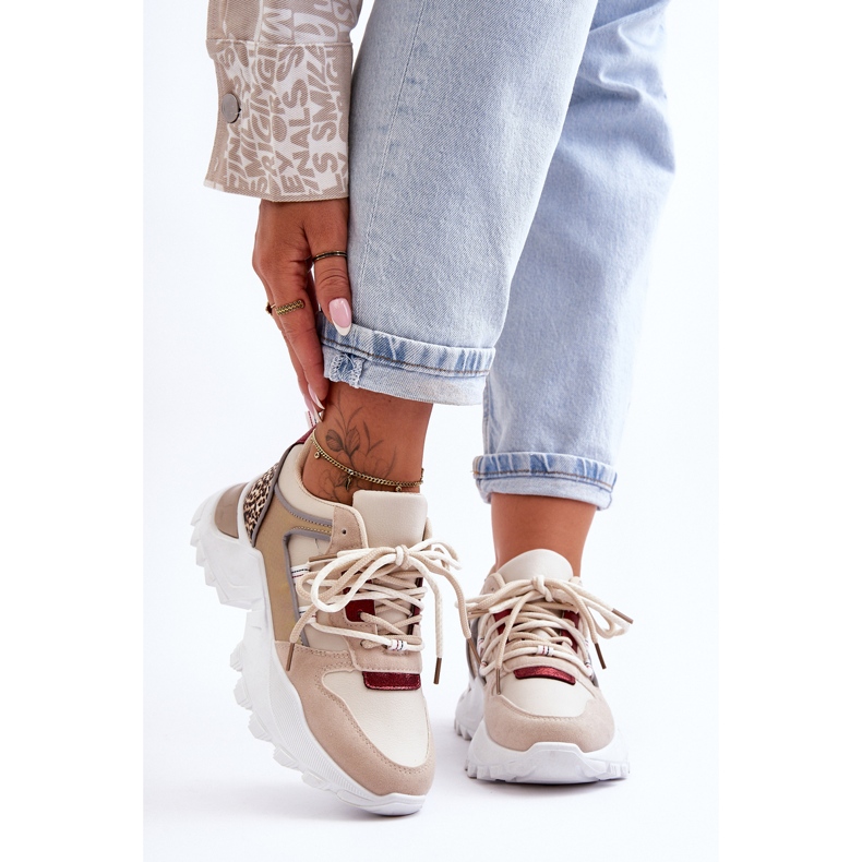 Sportovní Boty Na Masivní Podrážce Béžová Corena béžový 1 Sportovní Boty Na Masivní Podrážce Béžová Corena béžový 1