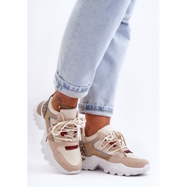 Sportovní Boty Na Masivní Podrážce Béžová Corena béžový 2