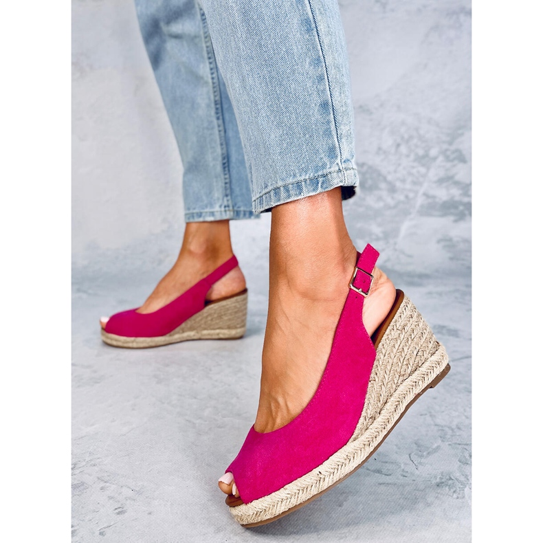 Nevil Fuchsia espadrilky s otevřenou špičkou růžový 1 Nevil Fuchsia espadrilky s otevřenou špičkou růžový 1