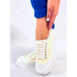Dámské tenisky na platformě Dors Yellow žlutá 1