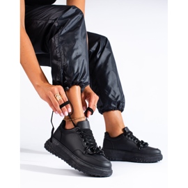 Dámské černé tenisky s řetízkem Shelovet černá 1