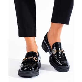 Černé lakované mokasíny Shelovet černý 1