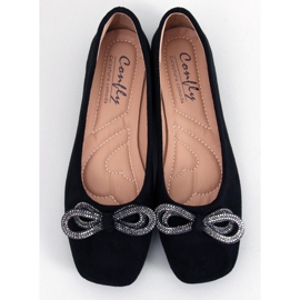 Serna Nero semišové balerínky černý 1