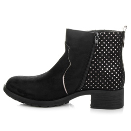 Ideal Shoes Semišové kotníkové boty černý šedá 1